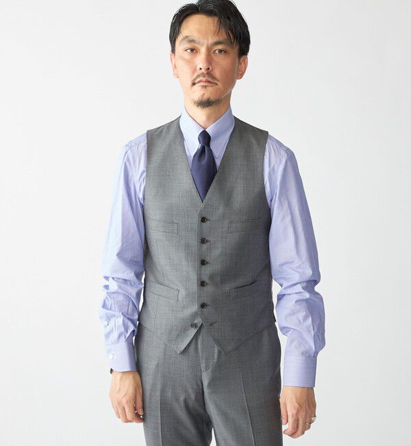 SHIPS「SHIPS: LORO PIANA FABRIC オーストラリス シャークスキン ベスト」|ベスト・ジレ|グレー系