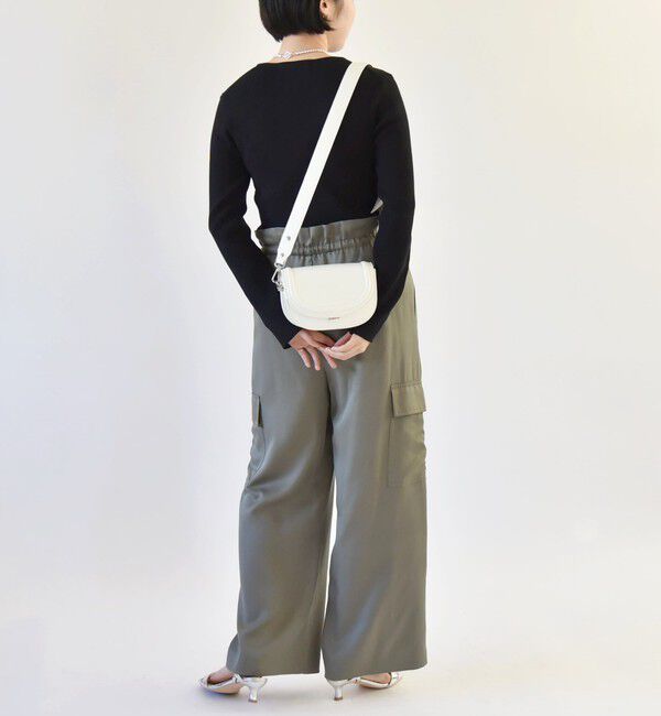 quaranciel「quaranciel:〈手洗い可能〉コットン リブ クルーネック ニット」|ニット・セーター|