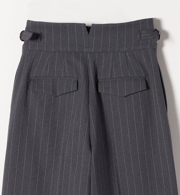 quaranciel「quaranciel:〈洗濯機可能〉ストライプ ハイウエスト ワイドパンツ」|その他|