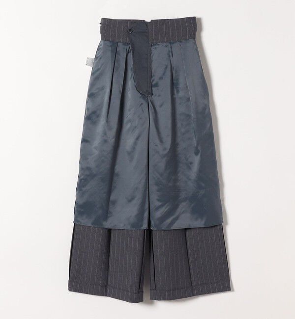 quaranciel「quaranciel:〈洗濯機可能〉ストライプ ハイウエスト ワイドパンツ」|その他|