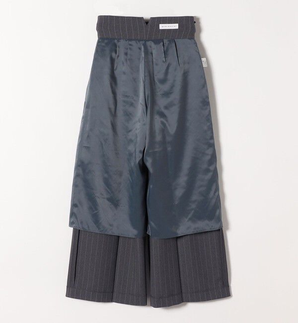 quaranciel「quaranciel:〈洗濯機可能〉ストライプ ハイウエスト ワイドパンツ」|その他|