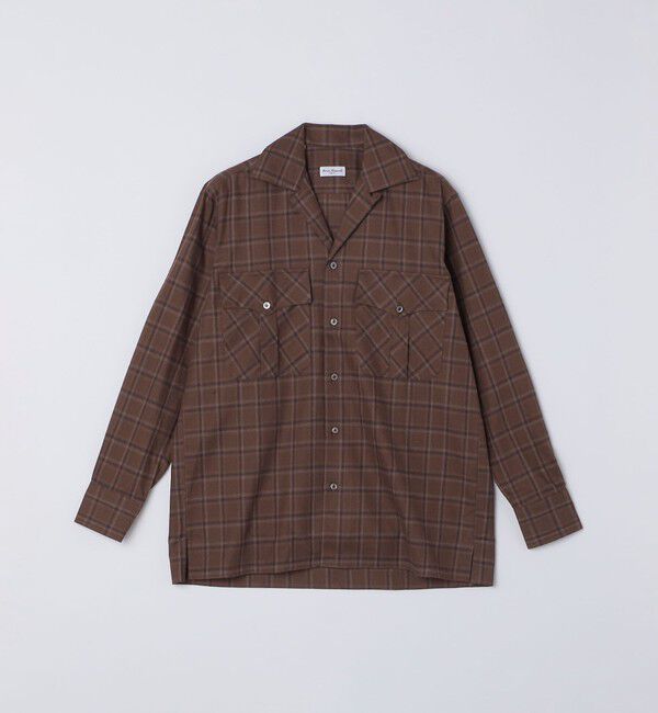 SHIPS「【SHIPS別注】Errico Formicola: ブロックチェック オーバーシャツ」|シャツ・ブラウス|ブラウン系