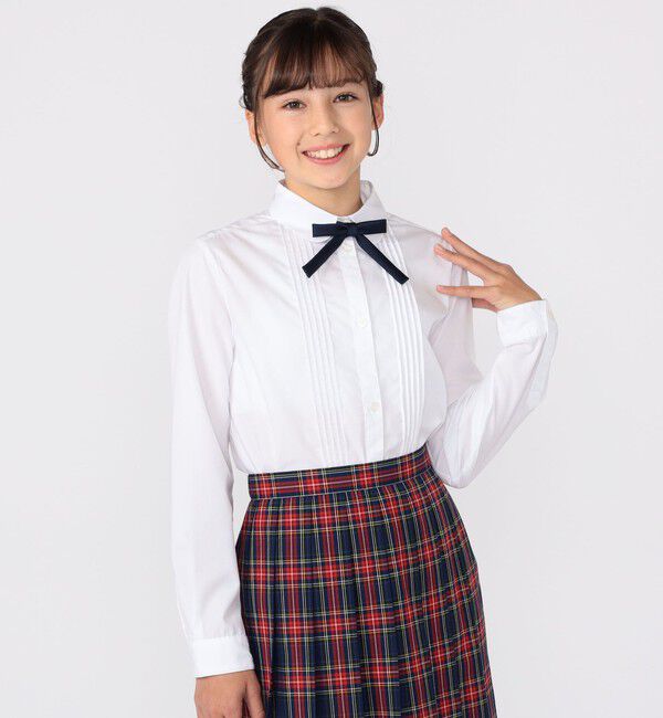 SHIPS KIDS「SHIPS KIDS:140～160cm / ピンタック ブラウス」|シャツ・ブラウス|