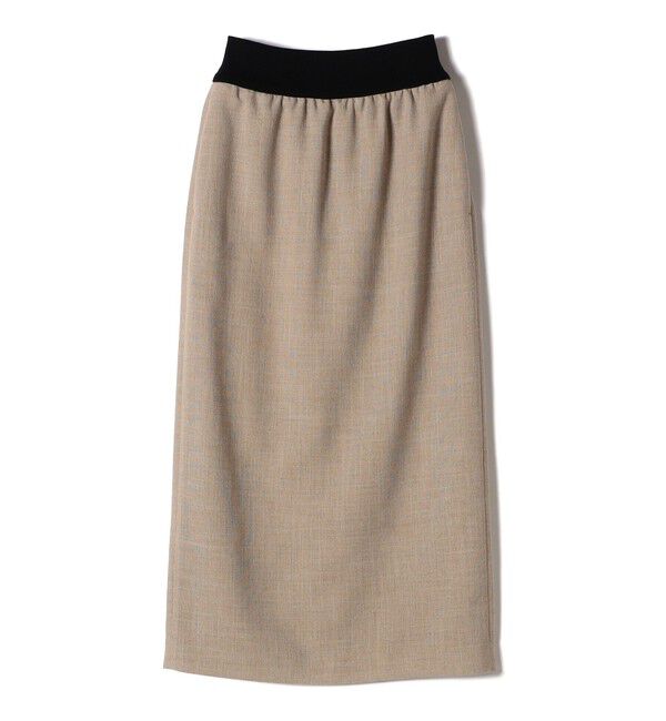 SHIPS for women「〈手洗い可能〉Asami 麻調合繊 ウエスト リブ タイト スカート」|タイト|