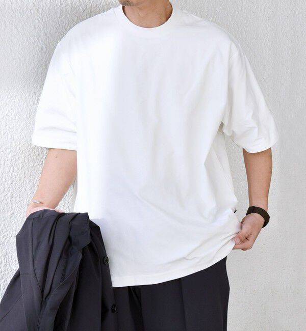 SHIPS any「SHIPS any: SOLOTEX(R) バックピケ スロープネック ジャケット Tシャツ◇」|Tシャツ・カットソー|ホワイト