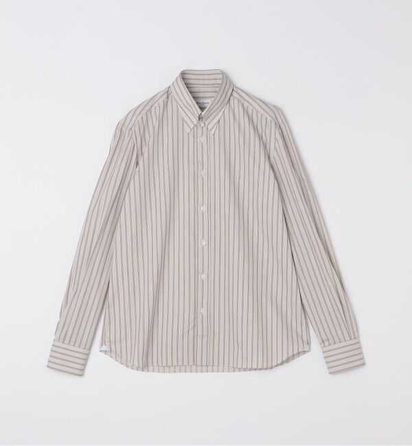 SHIPS「【SHIPS別注】Errico Formicola: LUCA タブ オルタネイトストライプ シャツ」|シャツ・ブラウス|ベージュ系