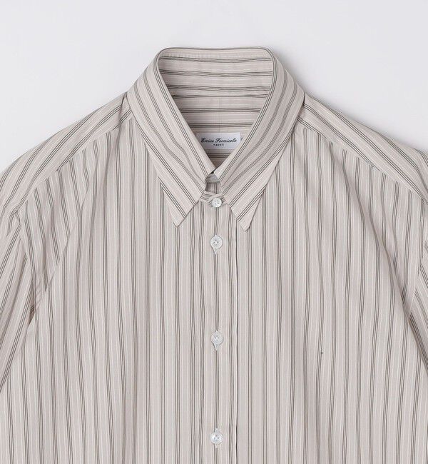 SHIPS「【SHIPS別注】Errico Formicola: LUCA タブ オルタネイトストライプ シャツ」|シャツ・ブラウス|