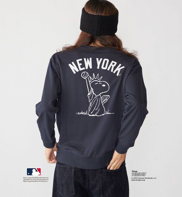 SHIPS「【WEB限定】SHIPS: VINTAGE PEANUTS&times;MLB プリント クルーネック スウェット」|スウェット・ジャージ|