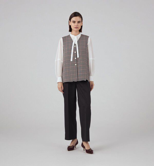 TOMORROWLAND collection「タッターギンガムリバー 4-wayジレ」|ベスト・ジレ|