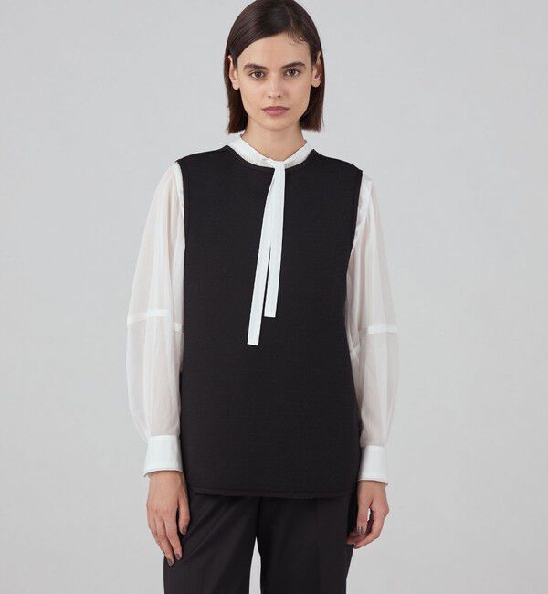 TOMORROWLAND collection「タッターギンガムリバー 4-wayジレ」|ベスト・ジレ|