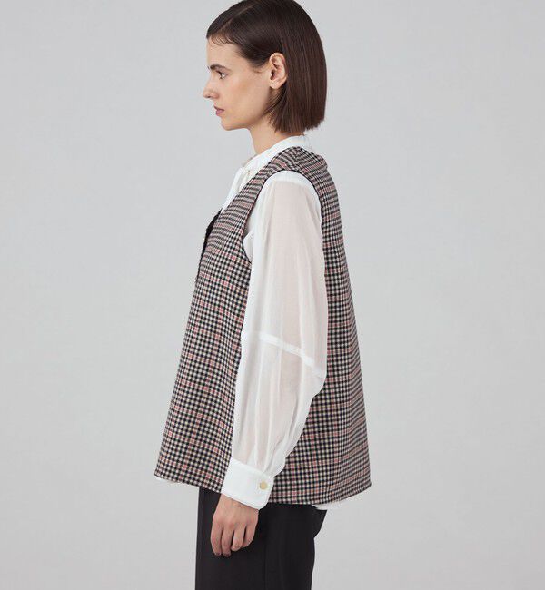 TOMORROWLAND collection「タッターギンガムリバー 4-wayジレ」|ベスト・ジレ|