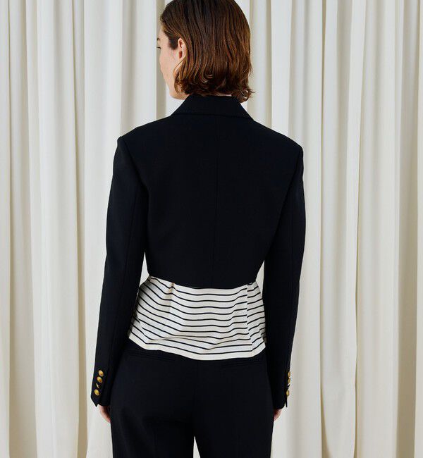 DES PRES「ソフトウールオックス クロップドジャケット」|テーラードジャケット|