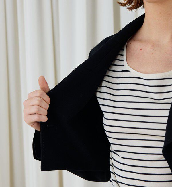 DES PRES「ソフトウールオックス クロップドジャケット」|テーラードジャケット|