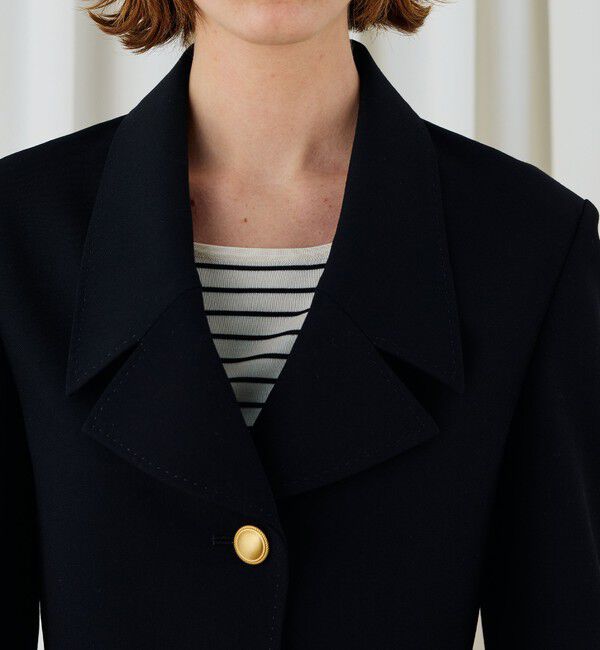 DES PRES「ソフトウールオックス クロップドジャケット」|テーラードジャケット|