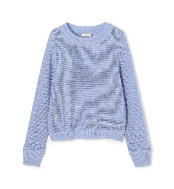 DES PRES「コットンポリエステルコイルヤーン クルーネックプルオーバー」|ニット・セーター|61 ライトブルー