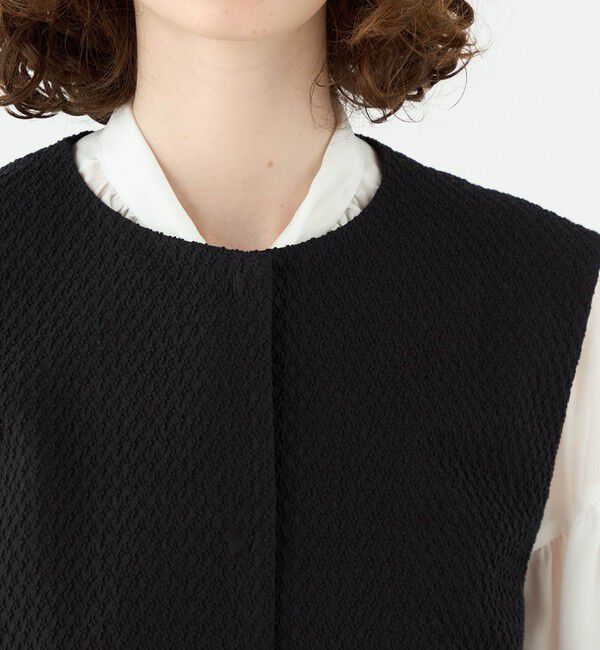 Ballsey「タイニーフラワージャカード ショートベスト」|ベスト・ジレ|