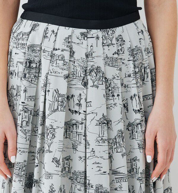 GALERIE VIE「 LandScapeシルクストレッチ イージータックスカート」|スカート|