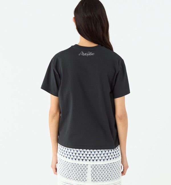 MACPHEE「ボタニカルエンブロイダリー ハーフスリーブTシャツ」|Tシャツ・カットソー|