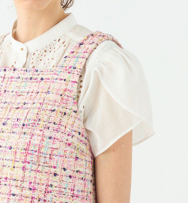 TOMORROWLAND collection「コロレファンシーツイード スクエアネックトップス」|その他|