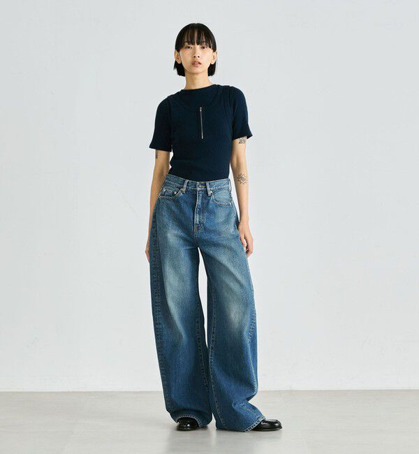 Edition「シルクネップ ハーフスリーブトップス」|Tシャツ・カットソー|