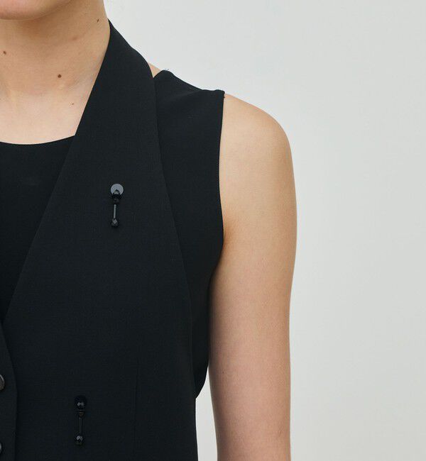 DES PRES「ソフトウールオックスフォード ホルターウエストコート」|ベスト・ジレ|