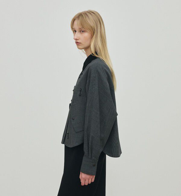 DES PRES「ソフトウールオックスフォード ショートシャツブルゾン」|ブルゾン・スタジャン|