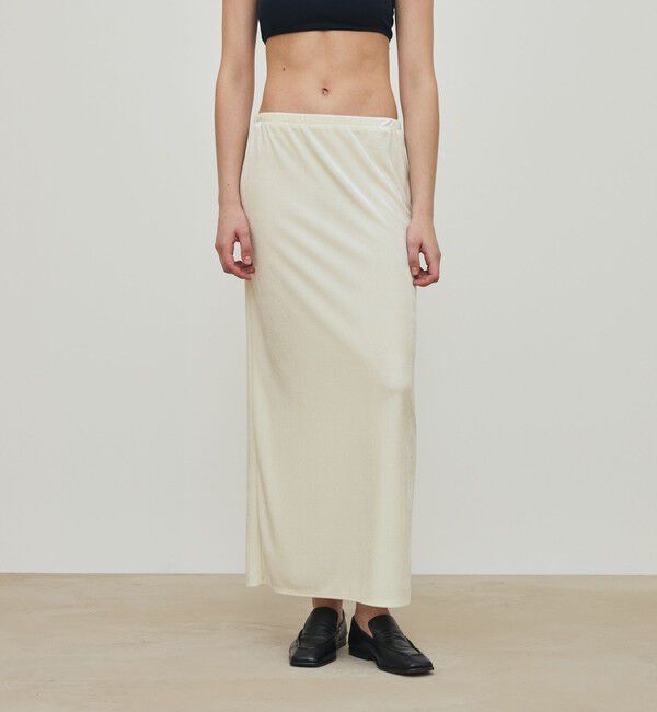 DES PRES「 ブライトベロア タイトマキシスカート」|タイト|