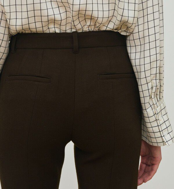 DES PRES「ナチュラルストレッチウール スリムパンツ」|スラックス|