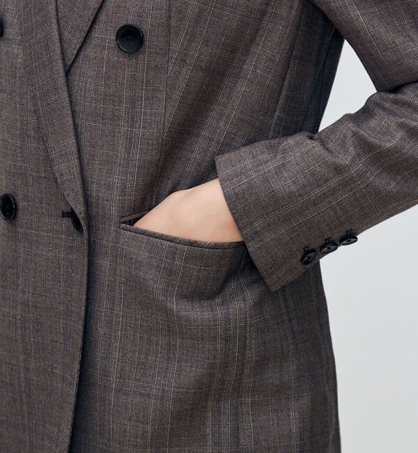 TOMORROWLAND collection「ZELANDER GLEN CHECK ダブルブレストジャケット」|テーラードジャケット|