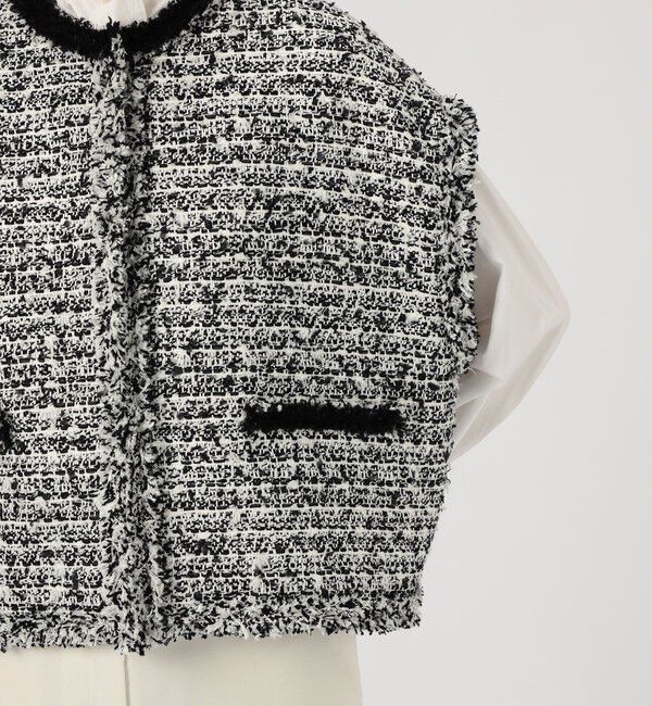 TOMORROWLAND collection「ファンシーツイード スクエアジレ」|ベスト・ジレ|