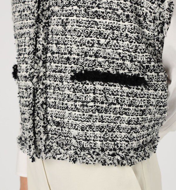 TOMORROWLAND collection「ファンシーツイード スクエアジレ」|ベスト・ジレ|