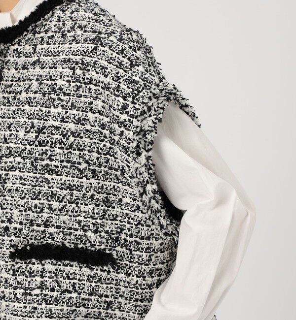 TOMORROWLAND collection「ファンシーツイード スクエアジレ」|ベスト・ジレ|