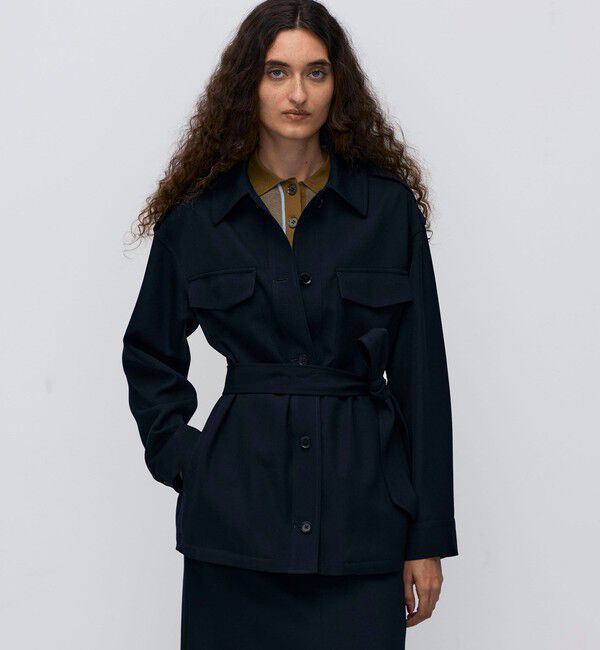 BACCA「ウールギャバジン ダブルパッチポケットジャケット」|シャツ・ブラウス|