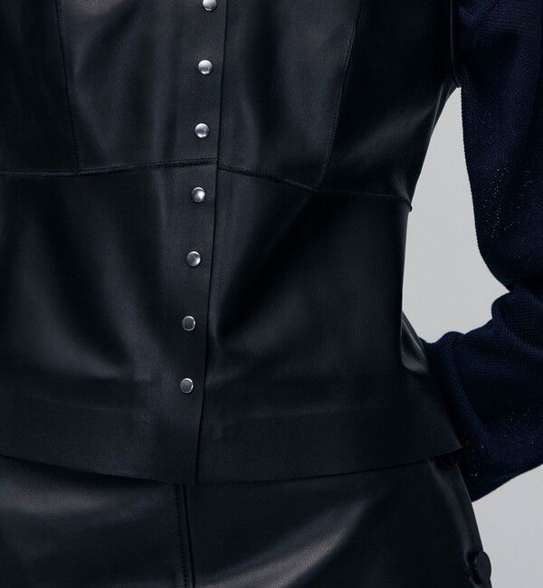 BACCA「シープスキン ペプラムベスト」|ベスト・ジレ|