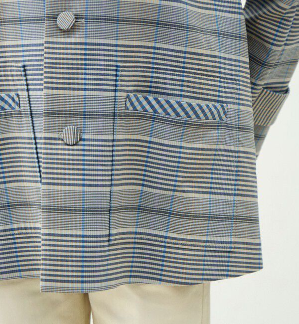 MACPHEE「【WEB先行予約】トゥーサイドチェック ステンカラーショートコート」|ステンカラーコート|