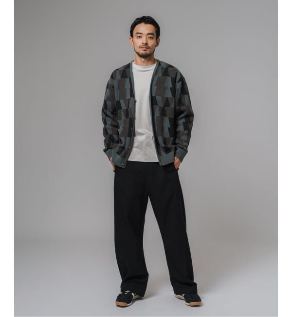 EDIFICE「ジャガード シェニール ヤーン V カーディガン」|カーディガン|