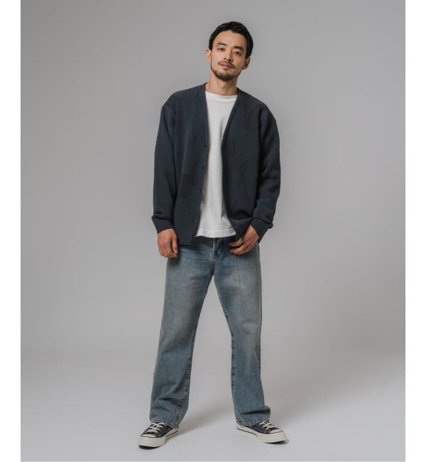 EDIFICE「ジャガード シェニール ヤーン V カーディガン」|カーディガン|