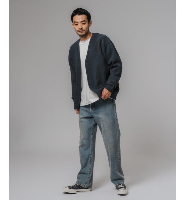 EDIFICE「ジャガード シェニール ヤーン V カーディガン」|カーディガン|