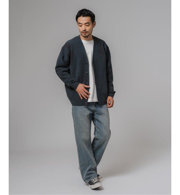 EDIFICE「ジャガード シェニール ヤーン V カーディガン」|カーディガン|