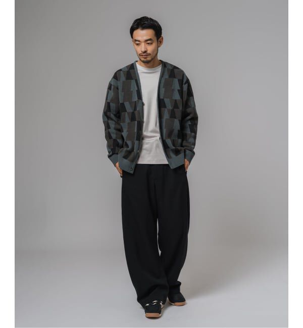 EDIFICE「ジャガード シェニール ヤーン V カーディガン」|カーディガン|