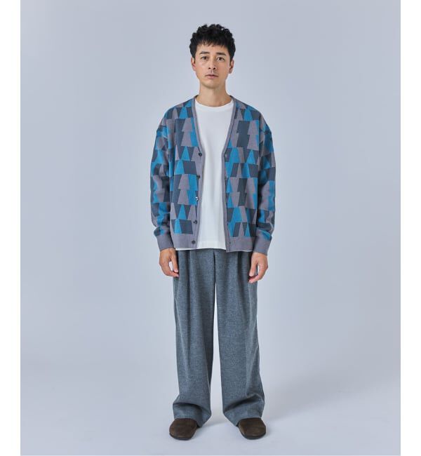 EDIFICE「ジャガード シェニール ヤーン V カーディガン」|カーディガン|