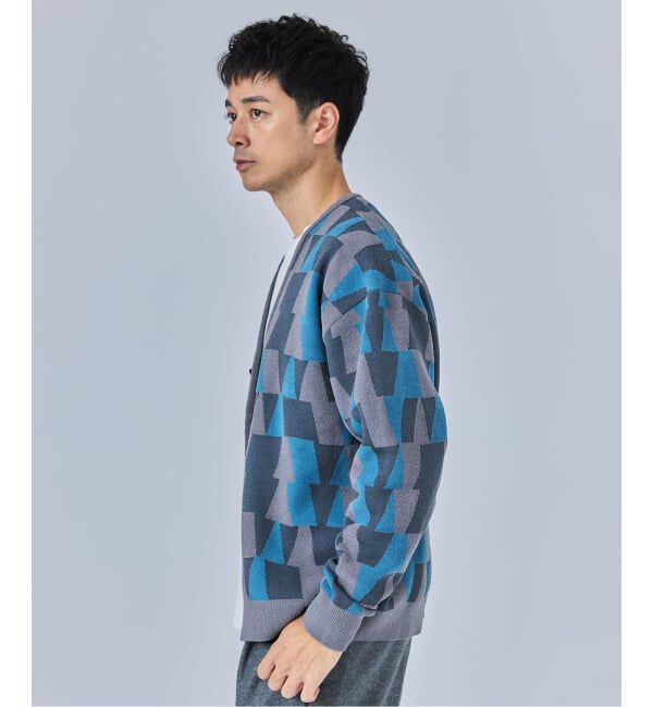EDIFICE「ジャガード シェニール ヤーン V カーディガン」|カーディガン|