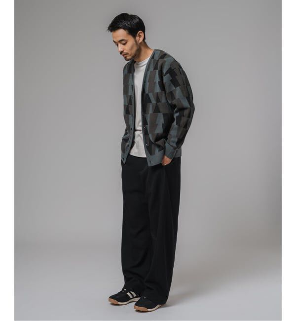 EDIFICE「ジャガード シェニール ヤーン V カーディガン」|カーディガン|