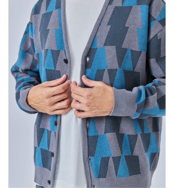 EDIFICE「ジャガード シェニール ヤーン V カーディガン」|カーディガン|