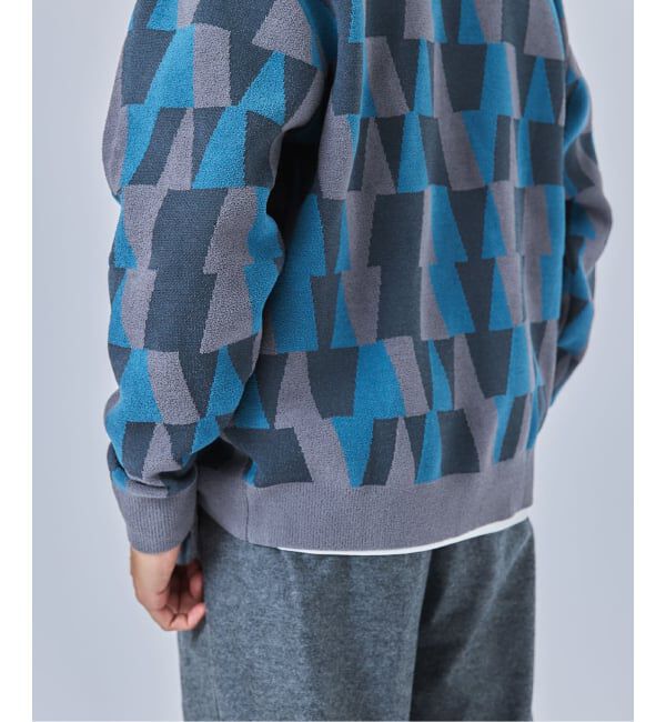 EDIFICE「ジャガード シェニール ヤーン V カーディガン」|カーディガン|