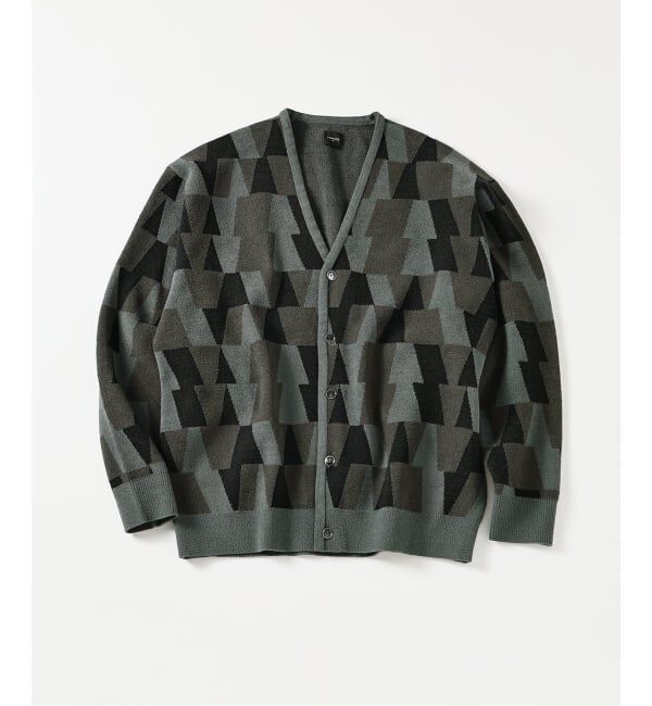 EDIFICE「ジャガード シェニール ヤーン V カーディガン」|カーディガン|