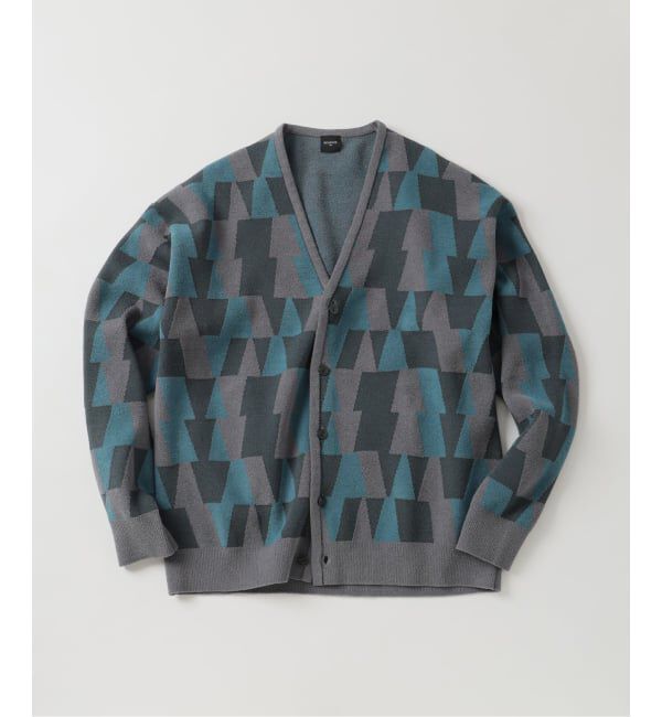 EDIFICE「ジャガード シェニール ヤーン V カーディガン」|カーディガン|