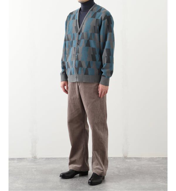 EDIFICE「ジャガード シェニール ヤーン V カーディガン」|カーディガン|