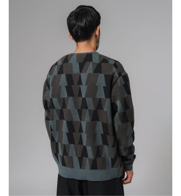 EDIFICE「ジャガード シェニール ヤーン V カーディガン」|カーディガン|