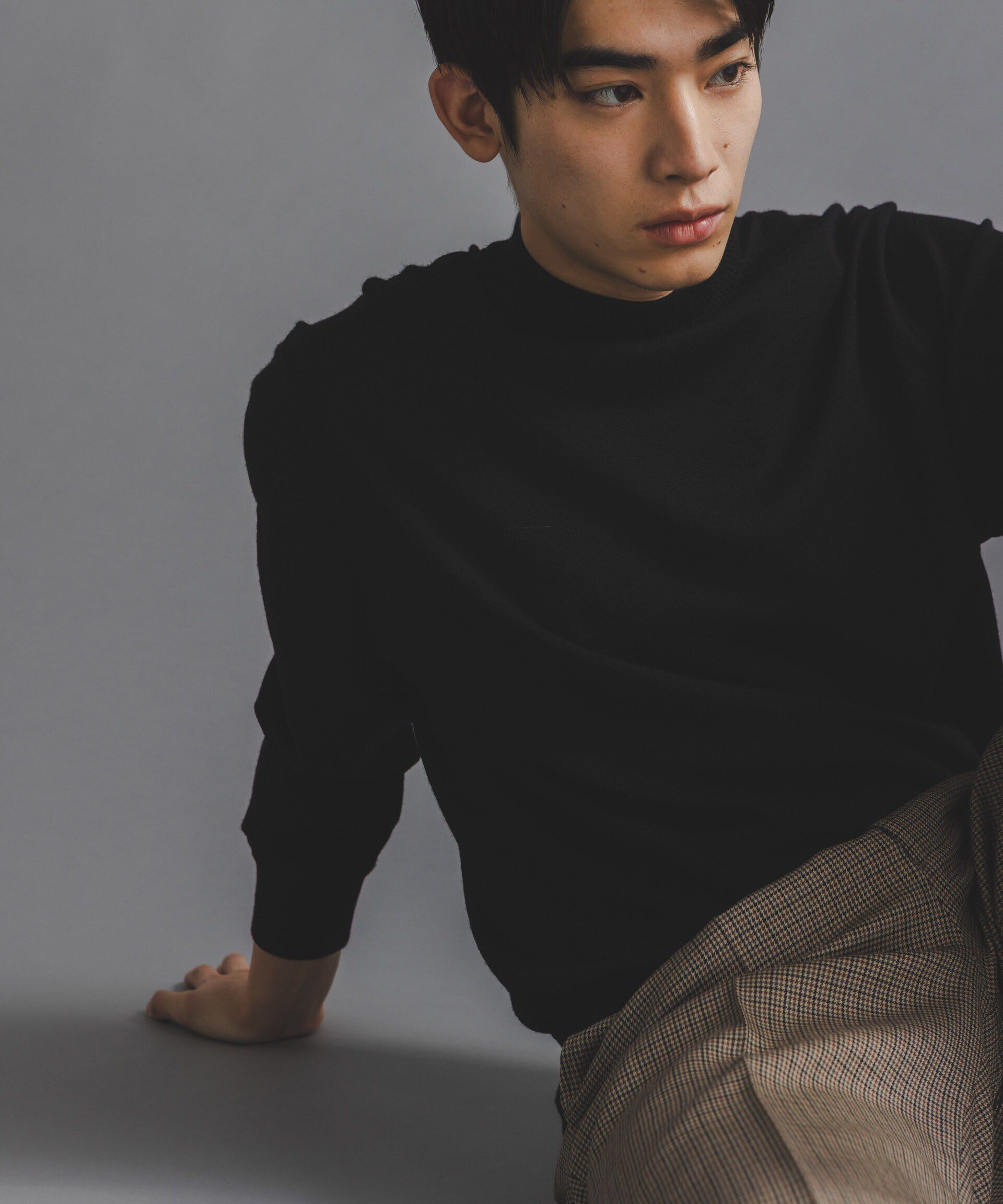 nano･universe「「毛玉レスニット」 ファインゲージモックネック」|ニット・セーター|